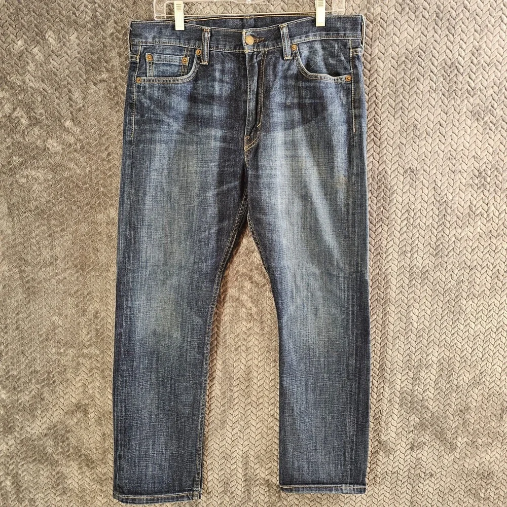 Levi Strauss 513 Slim‎ Straight Jeans Mens W33 L30 Medium Wash Denim